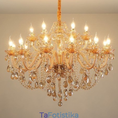 Ευρωπαϊκό Κρυστάλλινος Πολυέλαιος Πολυτελές Κονιάκ Κρεμαστό Φωτιστικό Ευρωπαϊκό Κρυστάλλινος Πολυέλαιος Πολυτελές Κονιάκ Κρεμαστό Φωτιστικό
