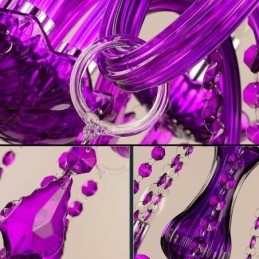 Κρυστάλλινος πολυέλαιος ευρωπαϊκού στυλ Μωβ κρεμαστό φως