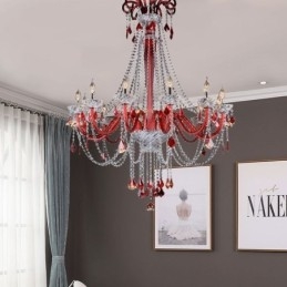 Ευρωπαϊκό Κρυστάλλινος Πολυέλαιος Κομψό Κρεμαστό Φωτιστικό