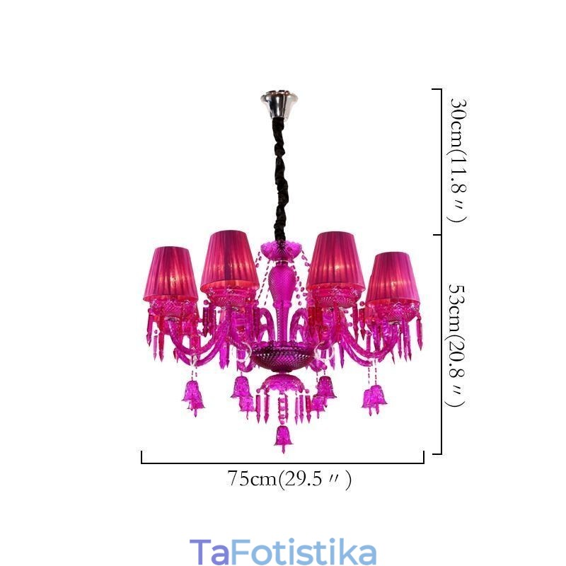 European Crystal Chandelier Ring Bells Γυάλινο Κρεμαστό Φωτιστικό