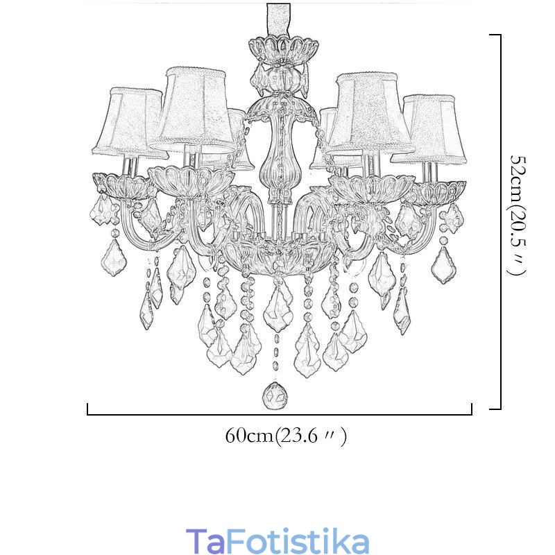 European Elegant Κρυστάλλινος Πολυέλαιος Κόκκινο Χρώμα Κρεμαστό Φωτιστικό