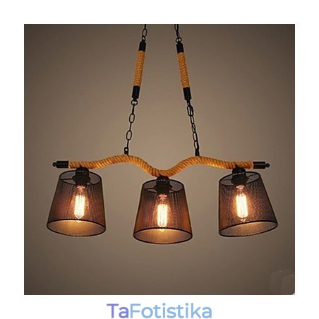 Πολυέλαιος με σχοινί ρετρό Creative Three Pastoral Πολυέλαιος με σχοινί ρετρό Creative Three Pastoral