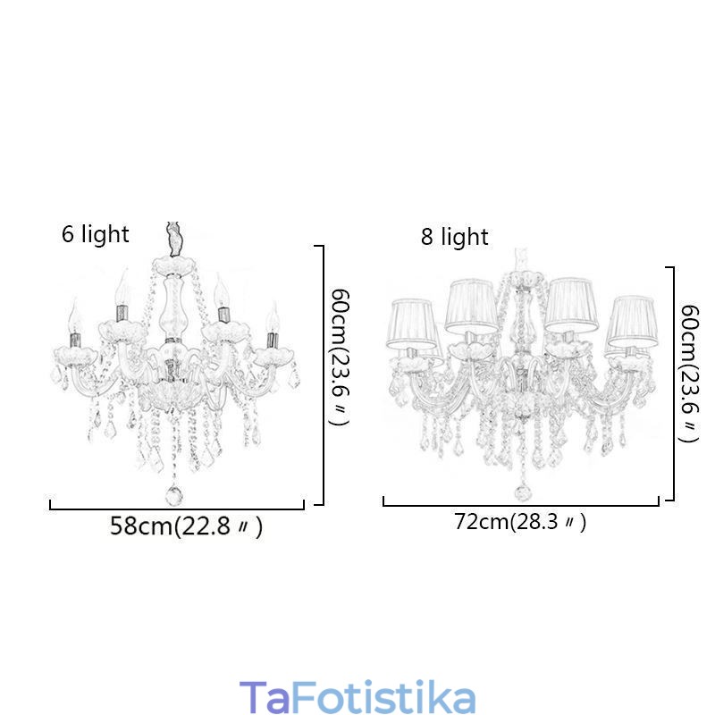 Creative Crystal Chandelier Ευρωπαϊκό Κομψό Κρεμαστό Φωτιστικό