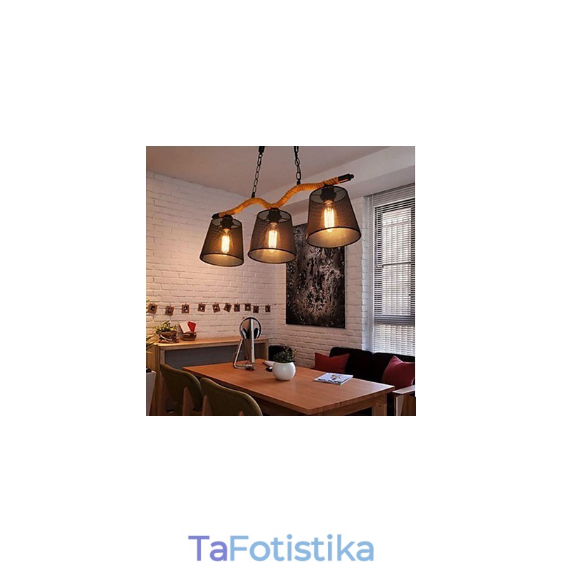 Πολυέλαιος με σχοινί ρετρό Creative Three Pastoral