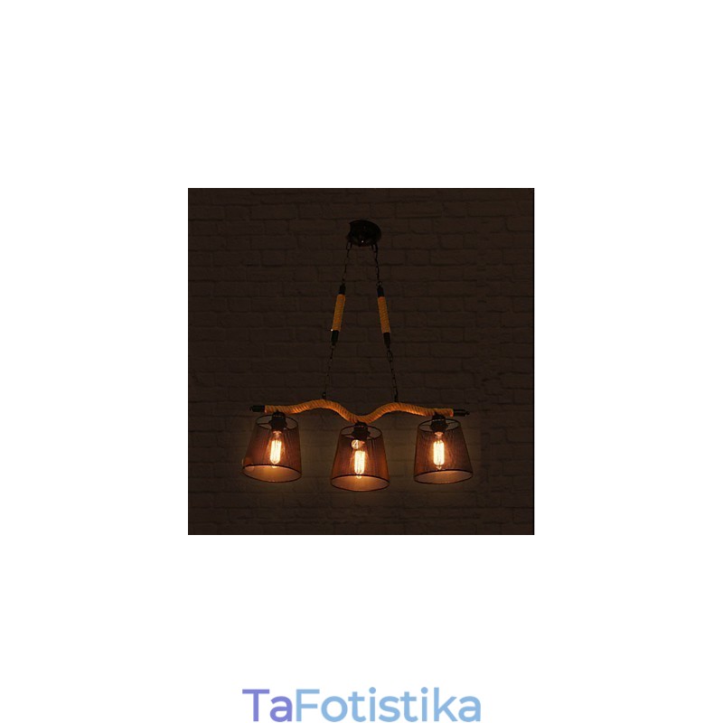 Πολυέλαιος με σχοινί ρετρό Creative Three Pastoral