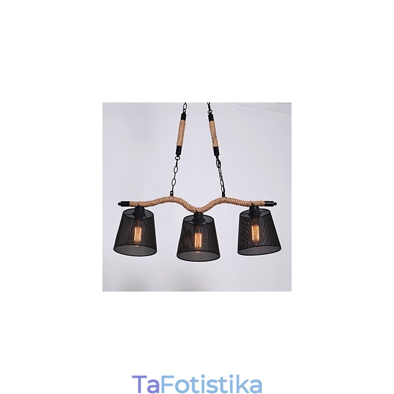 Πολυέλαιος με σχοινί ρετρό Creative Three Pastoral