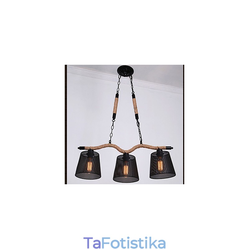 Πολυέλαιος με σχοινί ρετρό Creative Three Pastoral