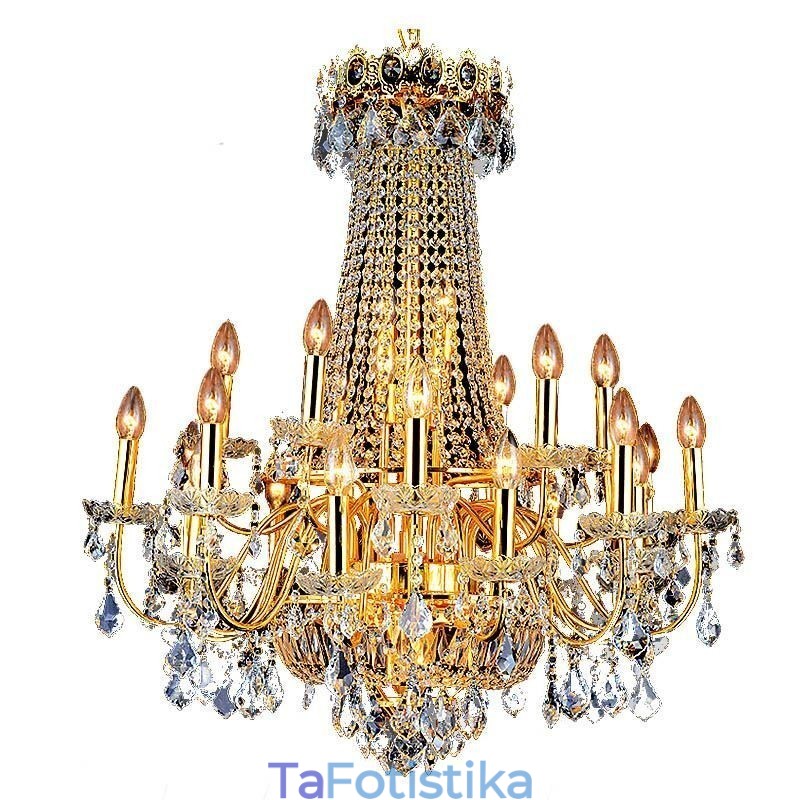 European Luxury Crystal Chandelier Duplex Κρεμαστό Φωτιστικό Σκάλας