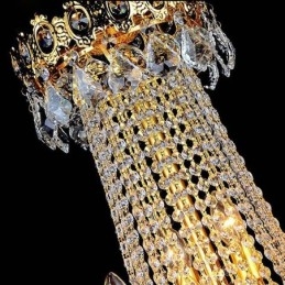 European Luxury Crystal Chandelier Duplex Κρεμαστό Φωτιστικό Σκάλας