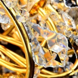 European Luxury Crystal Chandelier Duplex Κρεμαστό Φωτιστικό Σκάλας