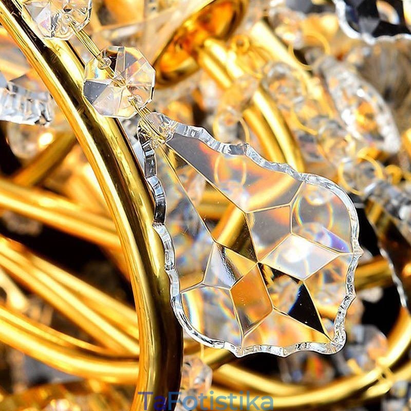 European Luxury Crystal Chandelier Duplex Κρεμαστό Φωτιστικό Σκάλας