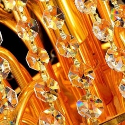 European Luxury Crystal Chandelier Duplex Κρεμαστό Φωτιστικό Σκάλας