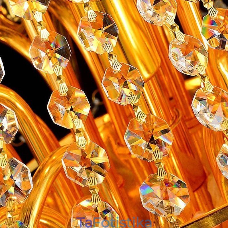 European Luxury Crystal Chandelier Duplex Κρεμαστό Φωτιστικό Σκάλας