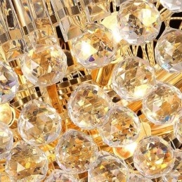 European Crystal Empire Πολυέλαιος Μεγάλο Χρυσό Κρεμαστό Φωτιστικό