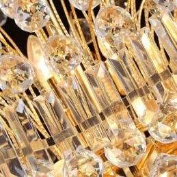 European Crystal Empire Πολυέλαιος Μεγάλο Χρυσό Κρεμαστό Φωτιστικό