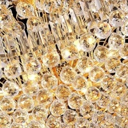 European Crystal Empire Πολυέλαιος Μεγάλο Χρυσό Κρεμαστό Φωτιστικό