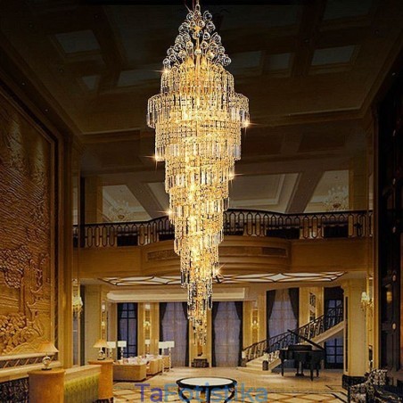 Κομψό Crystal Empire Chandelier European Luxury Μακρύ μενταγιόν Κομψό Crystal Empire Chandelier European Luxury Μακρύ μενταγιόν