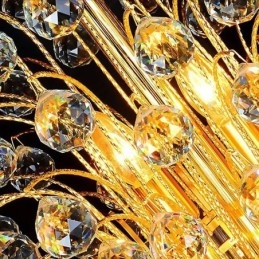Κομψό Crystal Empire Chandelier European Luxury Μακρύ μενταγιόν
