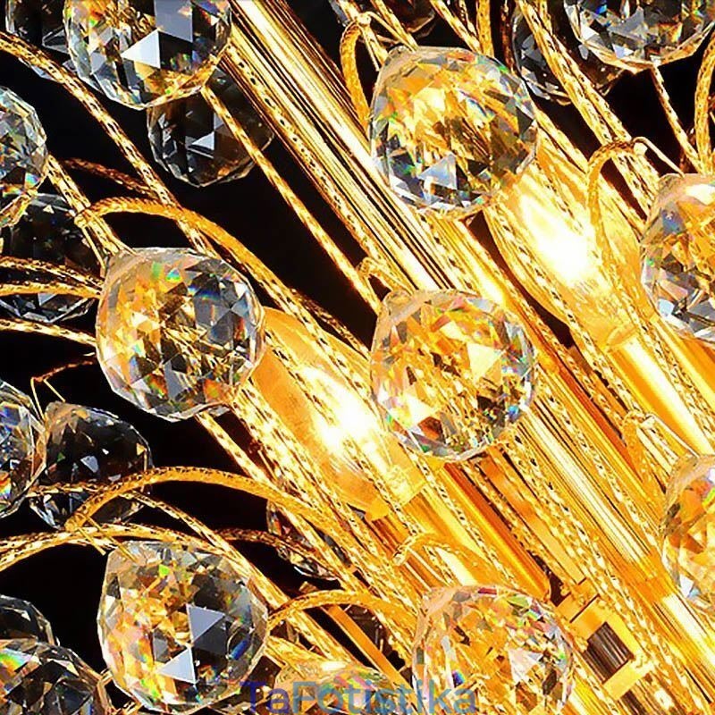 Κομψό Crystal Empire Chandelier European Luxury Μακρύ μενταγιόν