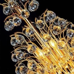 Κομψό Crystal Empire Chandelier European Luxury Μακρύ μενταγιόν