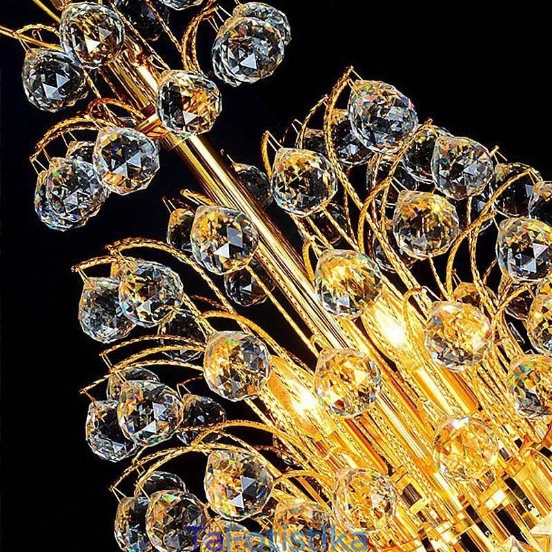 Κομψό Crystal Empire Chandelier European Luxury Μακρύ μενταγιόν