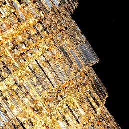 Κομψό Crystal Empire Chandelier European Luxury Μακρύ μενταγιόν