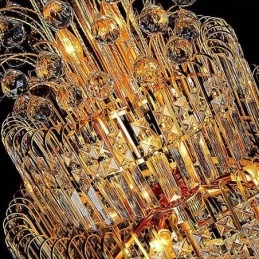 Κομψό Crystal Empire Chandelier European Luxury Μακρύ μενταγιόν