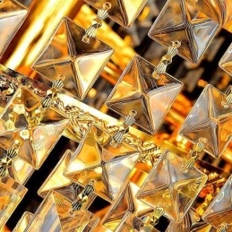 Κομψό Crystal Empire Chandelier European Luxury Μακρύ μενταγιόν