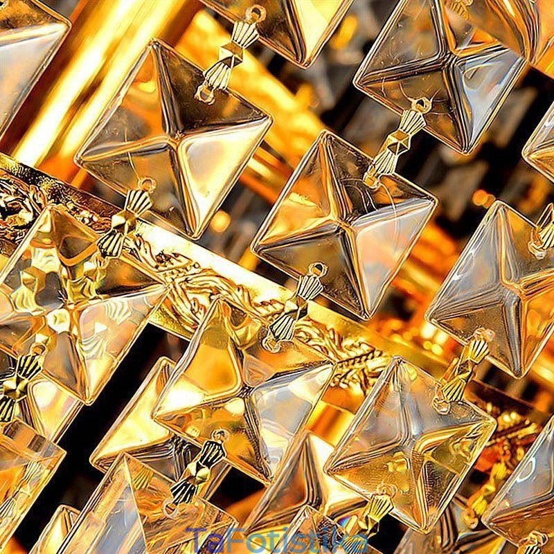 Κομψό Crystal Empire Chandelier European Luxury Μακρύ μενταγιόν