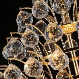 Σύγχρονο Crystal Empire Πολυέλαιος Χρυσό Κρεμαστό Κρεμαστό Φωτιστικό Lotus