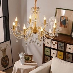 Κρυστάλλινο κρεμαστό φωτιστικό οροφής Creative Iron Creative Country Style