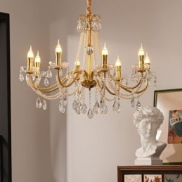 Κρυστάλλινο κρεμαστό φωτιστικό οροφής Creative Iron Creative Country Style