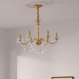 Κρυστάλλινο κρεμαστό φωτιστικό οροφής Creative Iron Creative Country Style