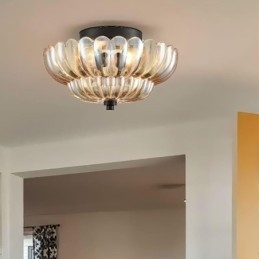 Μοντέρνο φωτιστικό οροφής βάσης Lotus Simple Flush Mount