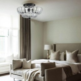 Μοντέρνο φωτιστικό οροφής βάσης Lotus Simple Flush Mount