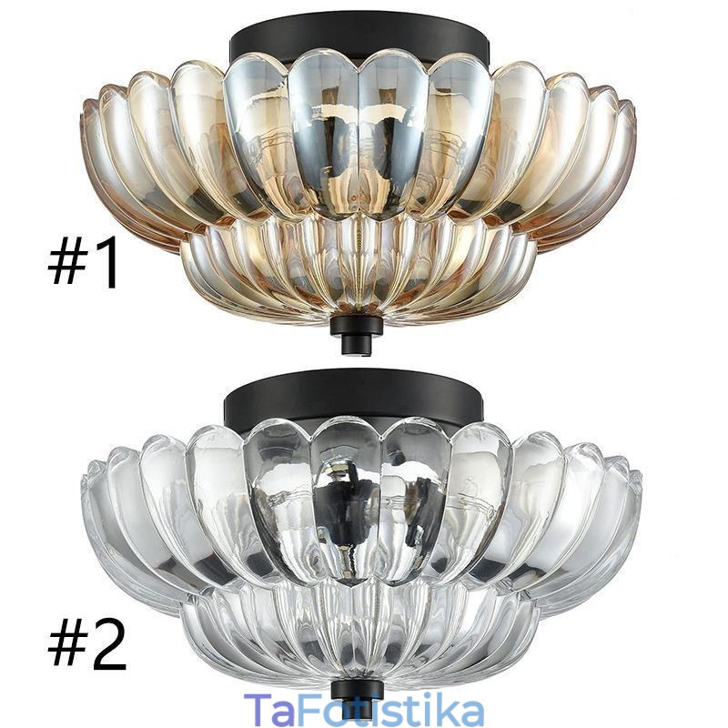 Μοντέρνο φωτιστικό οροφής βάσης Lotus Simple Flush Mount