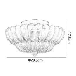 Μοντέρνο φωτιστικό οροφής βάσης Lotus Simple Flush Mount