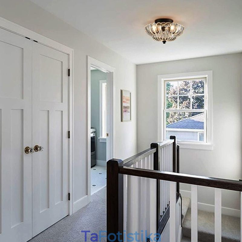 Μοντέρνο φωτιστικό οροφής βάσης Lotus Simple Flush Mount