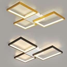 Flush Mount Minimalist 3 τετράγωνο φωτιστικό οροφής Stepless Dimmable with Remote Control 60W