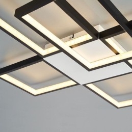 Μινιμαλιστικό Flush Mount Five Τετράγωνο Φωτιστικό Οροφής Χωρίς Βήμα Ρυθμιζόμενο με Τηλεχειριστήριο 92W
