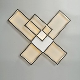 Μινιμαλιστικό Flush Mount Five Τετράγωνο Φωτιστικό Οροφής Χωρίς Βήμα Ρυθμιζόμενο με Τηλεχειριστήριο 92W