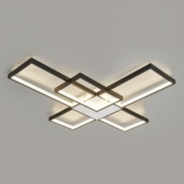 Μινιμαλιστικό Flush Mount Five Τετράγωνο Φωτιστικό Οροφής Χωρίς Βήμα Ρυθμιζόμενο με Τηλεχειριστήριο 92W
