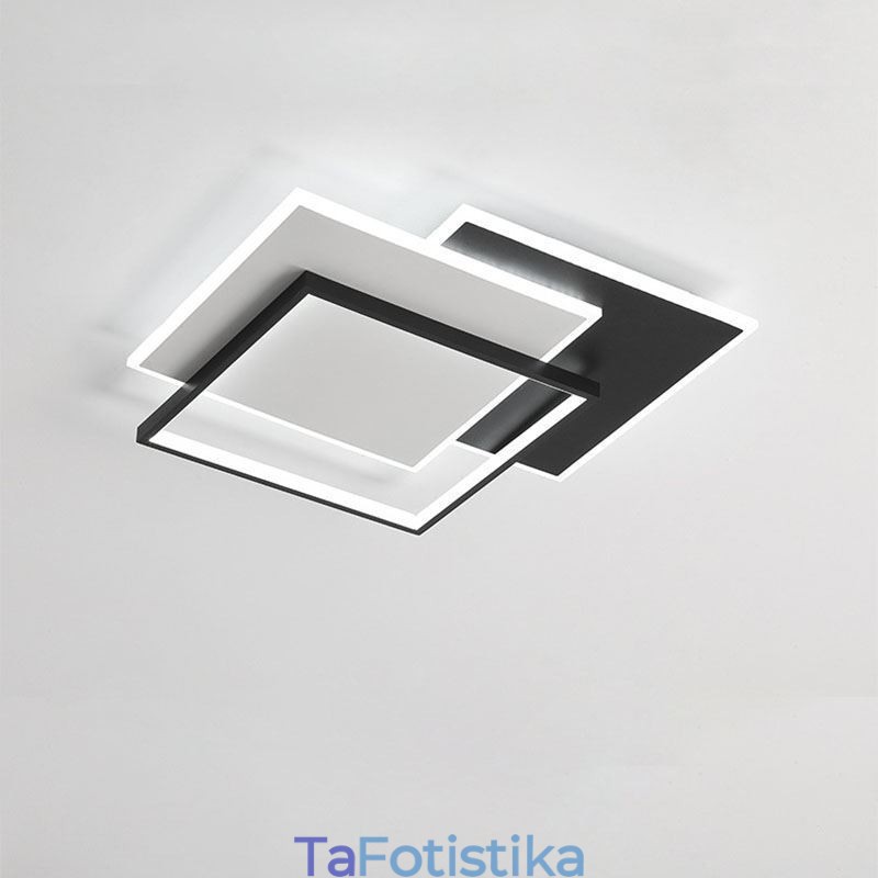 Flush Mount Minimalist Ακρυλικό Τετράγωνο Φωτιστικό Οροφής 40 50εκ