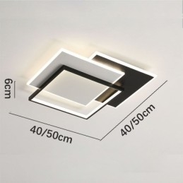 Flush Mount Minimalist Ακρυλικό Τετράγωνο Φωτιστικό Οροφής 40 50εκ