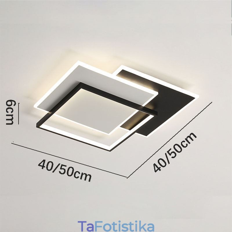 Flush Mount Minimalist Ακρυλικό Τετράγωνο Φωτιστικό Οροφής 40 50εκ