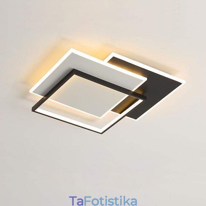 Flush Mount Minimalist Ακρυλικό Τετράγωνο Φωτιστικό Οροφής 40 50εκ