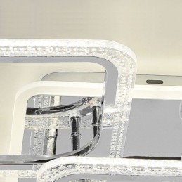 Flush Mount Chrome Ακρυλικό τετράγωνο φωτιστικό οροφής 5 φώτα