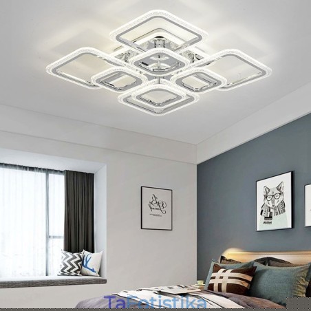 Flush Mount Ακρυλικό τετράγωνο φωτιστικό οροφής χρωμίου 8 φώτα Flush Mount Ακρυλικό τετράγωνο φωτιστικό οροφής χρωμίου 8 φώτα