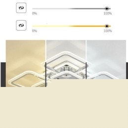 Flush Mount Ακρυλικό τετράγωνο φωτιστικό οροφής χρωμίου 8 φώτα