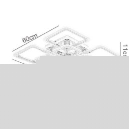 Flush Mount Ακρυλικό τετράγωνο φωτιστικό οροφής χρωμίου 8 φώτα